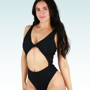 Twisty Bodysuit Matte Black