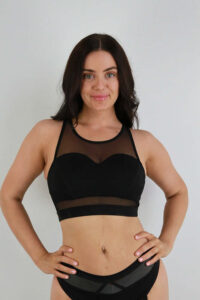 Carmen Mesh Sport-BH – Schwarz